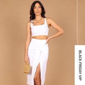 Petal and pup white two piece set